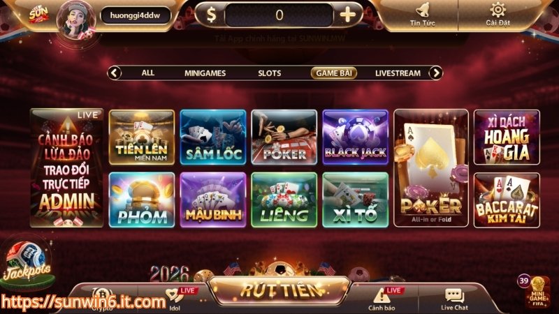 Giới thiệu sơ lược về danh mục game bài Sunwin